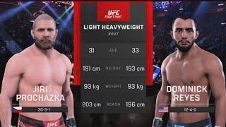 Jiri Prochazka vs Dominick Reyes FULL FIGHT  UFC 5  PS5 Gameplay [upl. by Mansur]