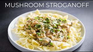 AMAZING vegetarian Mixed Mushroom Stroganoff Recipe [upl. by Yehs]