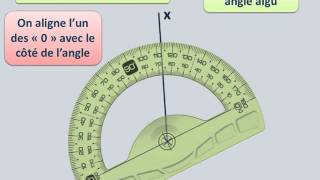 Utiliser un rapporteur pour tracer un angle de mesure donnée [upl. by Rinaldo]