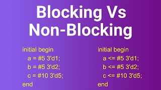 Verilog Blocking and Non Blocking statements  Blocking Vs Non Blocking  VLSI Interview Question [upl. by Buhler]