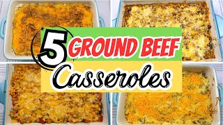 5 Amazing Super Easy Ground Beef Casserole Dishes  Quick amp Easy Dinner Recipes [upl. by Innavoj]