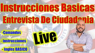 Examen de ciudadania en español INSTRUCCIONES IMPORTANTES QUE DA EL OFICIAL EN INGLES BASICO 🚨🇺🇸⚠️ [upl. by Anehta]