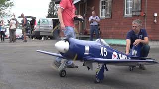 RC WARBIRD HAWKER SEA FURY IN THE COLOR OF AUSTRALIA NAVY RADIAL ENGINE [upl. by Essirahs246]