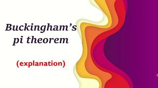 Buckinghams pi theorem explanation [upl. by Rosenblatt]