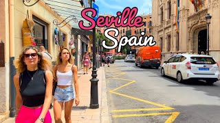 Seville Spain 🇪🇸  Summer 2023  4KHDR Walking Tour [upl. by Coonan]