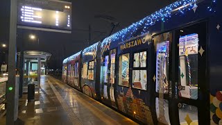 Świąteczny Tramwaj Warszawski 2023 Linia 4 22122023 [upl. by Sirhc]