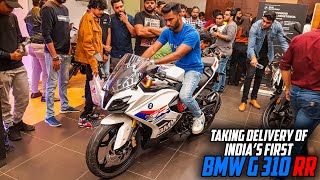 TAKING DELIVERY OF INDIAS 1st BMW G310RR 2022  😍🔥 [upl. by Astrea]