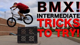 BMX TRICKS TO TRY FOR INTERMEDIATE RIDERS [upl. by Eirdua]