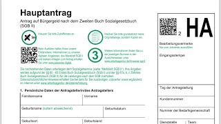 Как заполнить бланк на пособие BürgergeldHauptantrag auf Bürgergeld Стр3 [upl. by Loos]