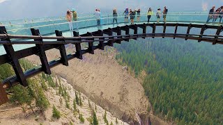 Columbia Icefield SKYWALK  Discovery Walk and Glass Bottom Skywalk in Jasper Alberta Canada 4K [upl. by Ennazus12]