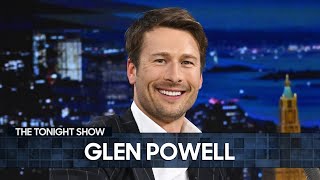 Glen Powell on His Sydney Sweeney SNL Cameo and His Dads Bedside Photo of Matthew McConaughey [upl. by Orhtej]