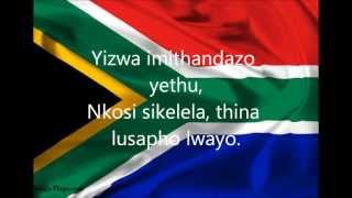 South African National Anthem with lyrics [upl. by Eimareg]