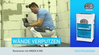 ARDEX A 950  Verputzen von Wänden [upl. by Schnabel]