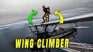 Wingwalker Climbs Onto Airplane Wing MidFlight [upl. by Hajile]