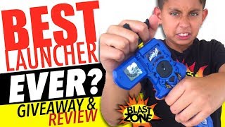 Best Beyblade Launcher Ever Beyblade Burst Digital Sword Launcher Toy Review and Giveaway [upl. by Tennos]