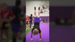 Warm ups for USA tryouts cheer cheerfun cheerleading cheerlife schoolsports stunt explore [upl. by Nelyaw839]