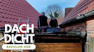 Dachpappe verschweißen  Garten im Winter  Hasen schlachten 🏡 Bauvlog 128 [upl. by Yleen]