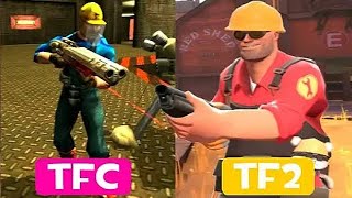 Team Fortress  All Character Model Comparisons TFC Vs TF2 [upl. by Aietal]