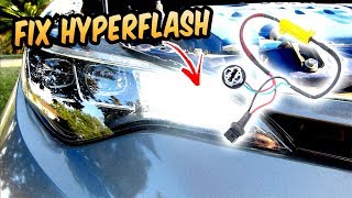 How to Fix LED turn signal Hyperflash NO CUTTING [upl. by Aerdnael]