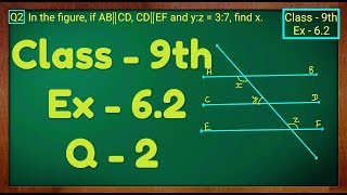 Class  9th Ex  62 Q 2 Lines and Angles Maths NCERT CBSE [upl. by Notsag469]