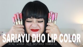 SARIAYU DUO LIP COLOR SWATCHES  LIZZIE PARRA [upl. by Haerle]