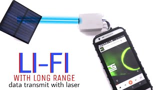 LIFI DATA TRANSMITTER  Laser communication system using one transistor [upl. by Naie]