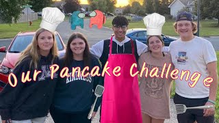 Our Pancake Art Challenge Attempt and Vlog [upl. by Llednov]