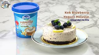 Inspirasi Masakan Bersama Lactel Kek Blueberry Yogurt Mousse [upl. by Ramed]