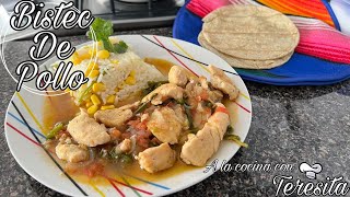 RECETA RÁPIDA Y FÁCIL BISTEC DE PECHUGA DE POLLO Prepáralo👩‍🍳🥰😋 [upl. by Guillaume]