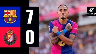 Barcelona vs Valladolid 70 Resumen Goles  LaLiga [upl. by Koosis]