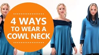 Four Ways to Wear a Cowl Neck with Simplicity Pattern 1014 [upl. by Ettolrahs]