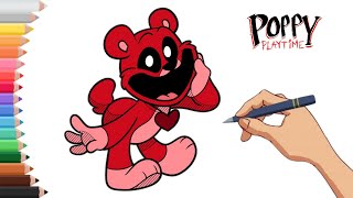 Drawing and Coloring a SMILINING CRITTERS BOBBY BEARHUG  How To Draw POPPY PLAYTIME [upl. by Asinet237]