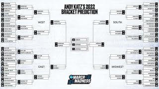 Bracket tips Andy Katz predicts entire 2022 mens NCAA tournament [upl. by Naud]