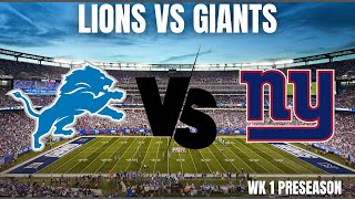 Detroit Lions Vs New York Giants Watch Party Preseason Week 1 [upl. by Aizirtap]