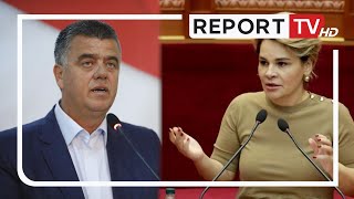 Report TV  Lefter Koka  Po bëj burg prej një të çmendure si Monika Kryemadhi [upl. by Ardeahp]