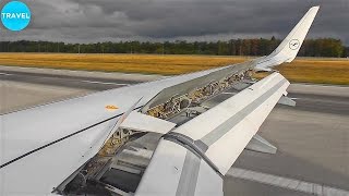 Lufthansa A320200SL quotPefect WingViewquot Landing in Frankfurt [upl. by Dnalram]