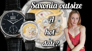 Reviewing the ALange amp Söhne Saxonia Outsize Date A luxury watch with BIG function [upl. by Azmuh]