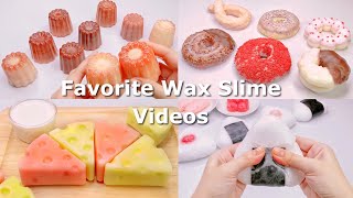 【ASMR】40分間割る❗️いろんなパキパキスライムたち💥【音フェチ】Favorite Wax Slime Videos 다양한 왁스 슬라임 요약 [upl. by Jerold]