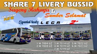 SHARE 7 LIVERY BUSSID SUGENG RAHAYU amp SUMBER SELAMAT SPESIAL BODY LEGAJET2 [upl. by Ecirad]