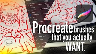 Procreate brushes that you actually want tattoo stenciling [upl. by Asilav836]