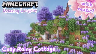 Minecraft Longplay  Rainy Lavender Hobbit Hole no commentary with music [upl. by Ahcsas]