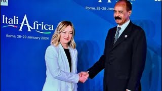 Eritrean President Isaiah Afwerki met with Italian Prime Minister Giorgio Meloni at Summit in Italy [upl. by Lamag986]