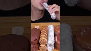 ASMR KITKAT MAGNUM CHOCOLATE ICE CREAM MALTESERS NUTELLA DESSERT MUKBANG먹방 咀嚼音EATING SOUNDS shorts [upl. by Zennas]