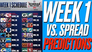 NFL Predictions for EVERY WEEK 1 GAME 2024 VS The SPREAD [upl. by Ylrebmek]