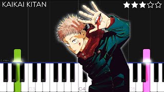 Jujutsu Kaisen OP  quotKaikai Kitanquot  Eve  Piano Tutorial INTERMEDIATE [upl. by Cathlene]