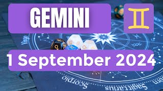 Gemini horoscope  Gemini Horoscope for Today 1 September 2024 [upl. by Meridel]