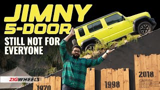 Maruti Suzuki Jimny 5Door Review  On Road Comfort amp OffRoad Capability Manual vs Automatic [upl. by Dutchman93]