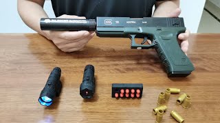 Glock Shell Ejection Soft Bullet Toy Gun Review 2021  Does It Work [upl. by Sucerdor482]