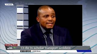 BREAKING NEWS  13 killed in scholar transport crash in Carletonville Gauteng [upl. by Eniluap908]