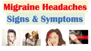 Migraine Headache Signs amp Symptoms Prodrome Aura Headache and Postdrome [upl. by Noseaj]